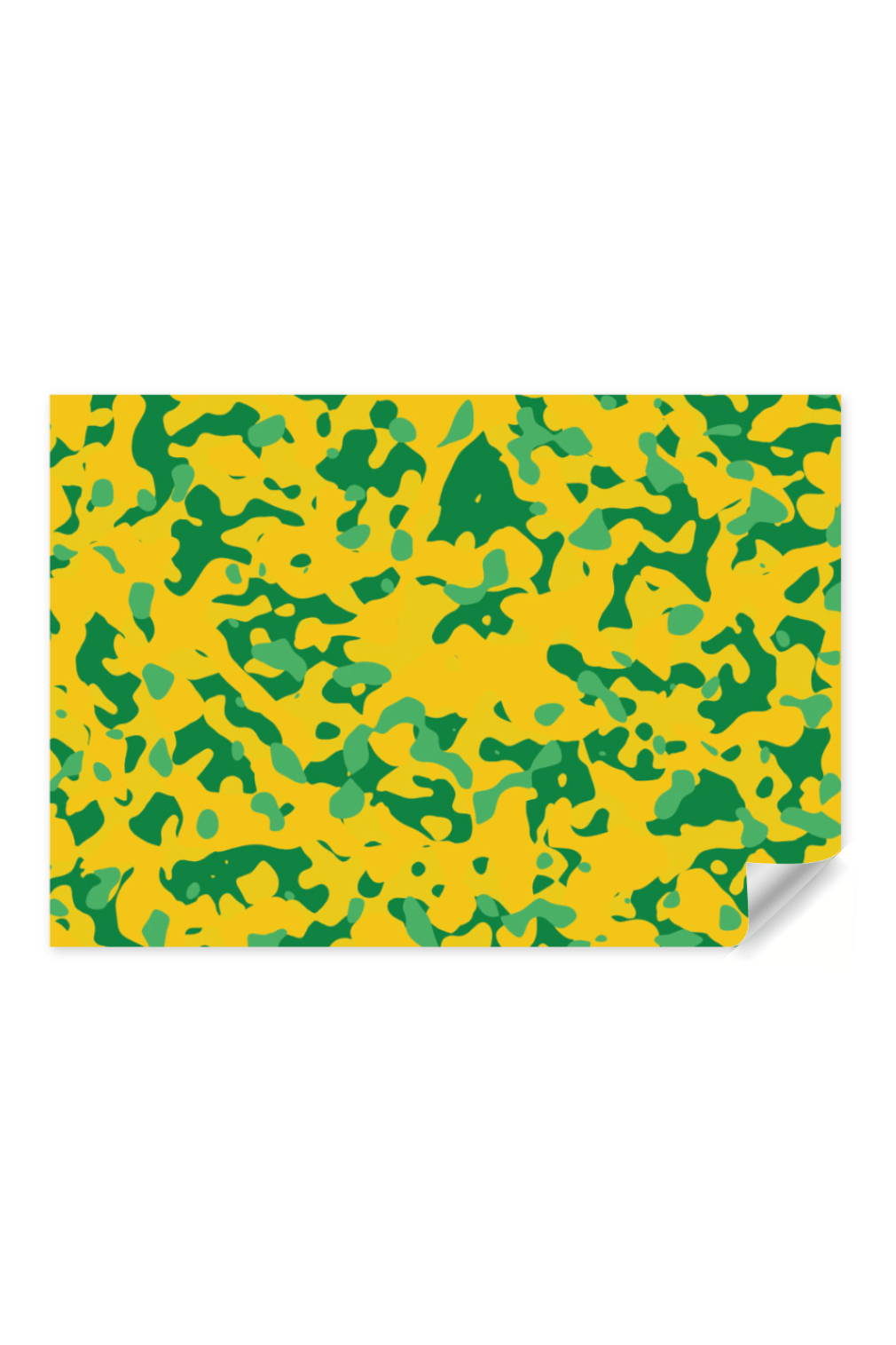 Green & Gold Camouflage Wrapping Paper - Mu Shop