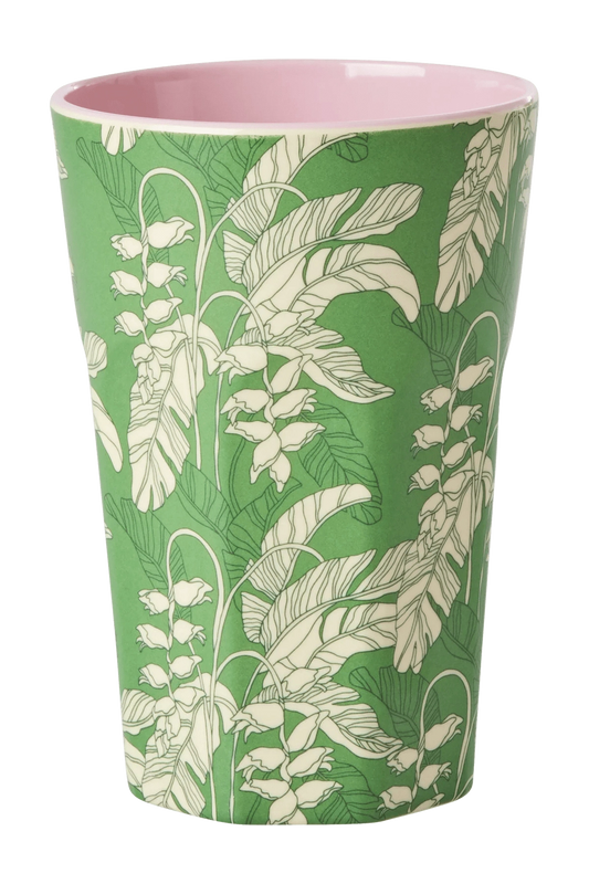 Green Paradise Print - Tall Melamine Cup - Mu Shop