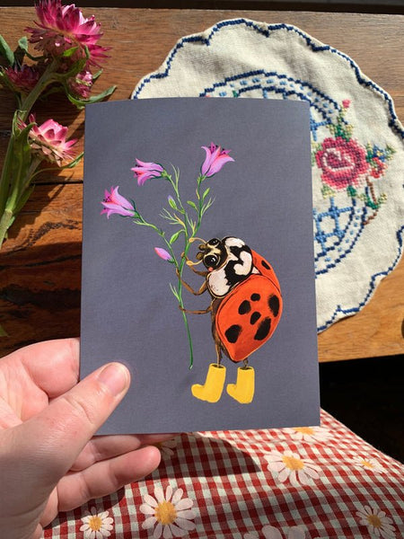 Greeting Card - Beetle Boots. Cute illustration - Mu Shop