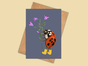 Greeting Card - Beetle Boots. Cute illustration - Mu Shop