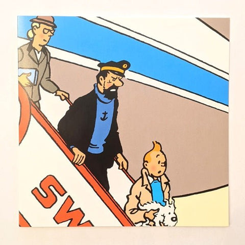 Greeting Card Disembarking Tintin - Mu Shop