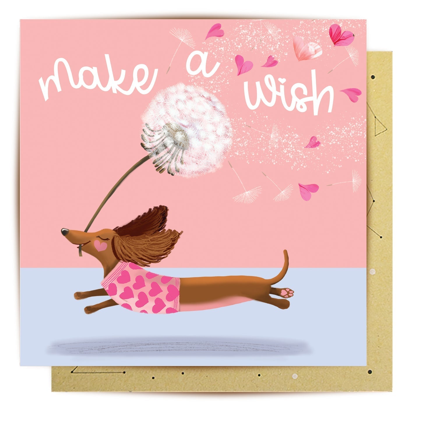 GREETING CARD MAKE A WISH DACHSHUND - Mu Shop