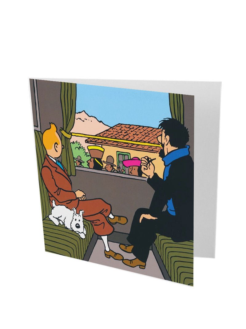 Greeting Card - Tintin in Train Cabin - Mu Shop