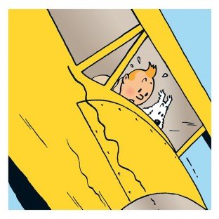 Greeting Card TinTin Seaplane - Mu Shop