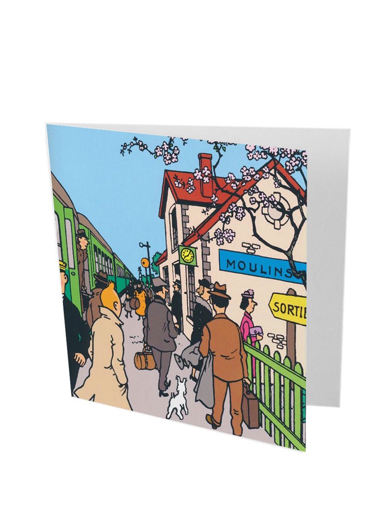 Greeting Card - Train Platform Scene - Mu Shop