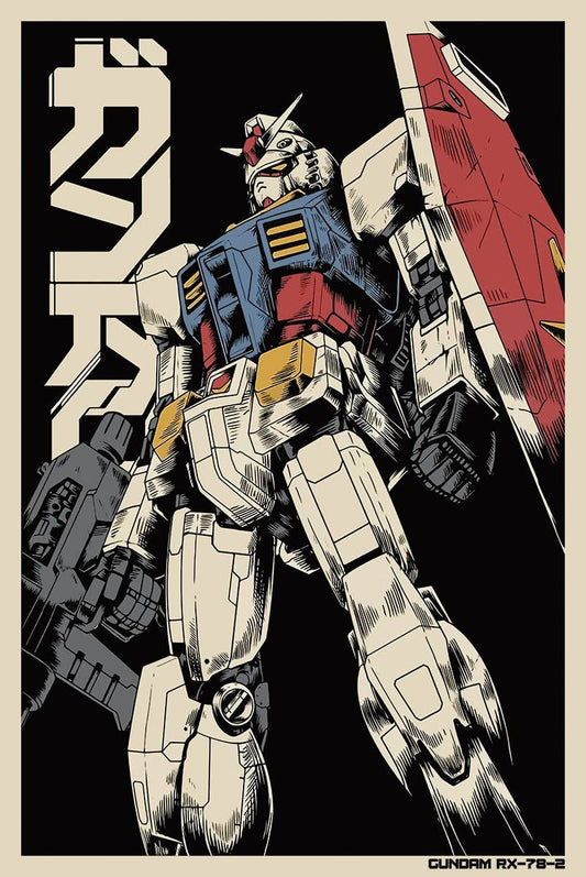 Gundam RX - 78 - 2 Anime Manga Poster 61 × 91 cm - Mu Shop
