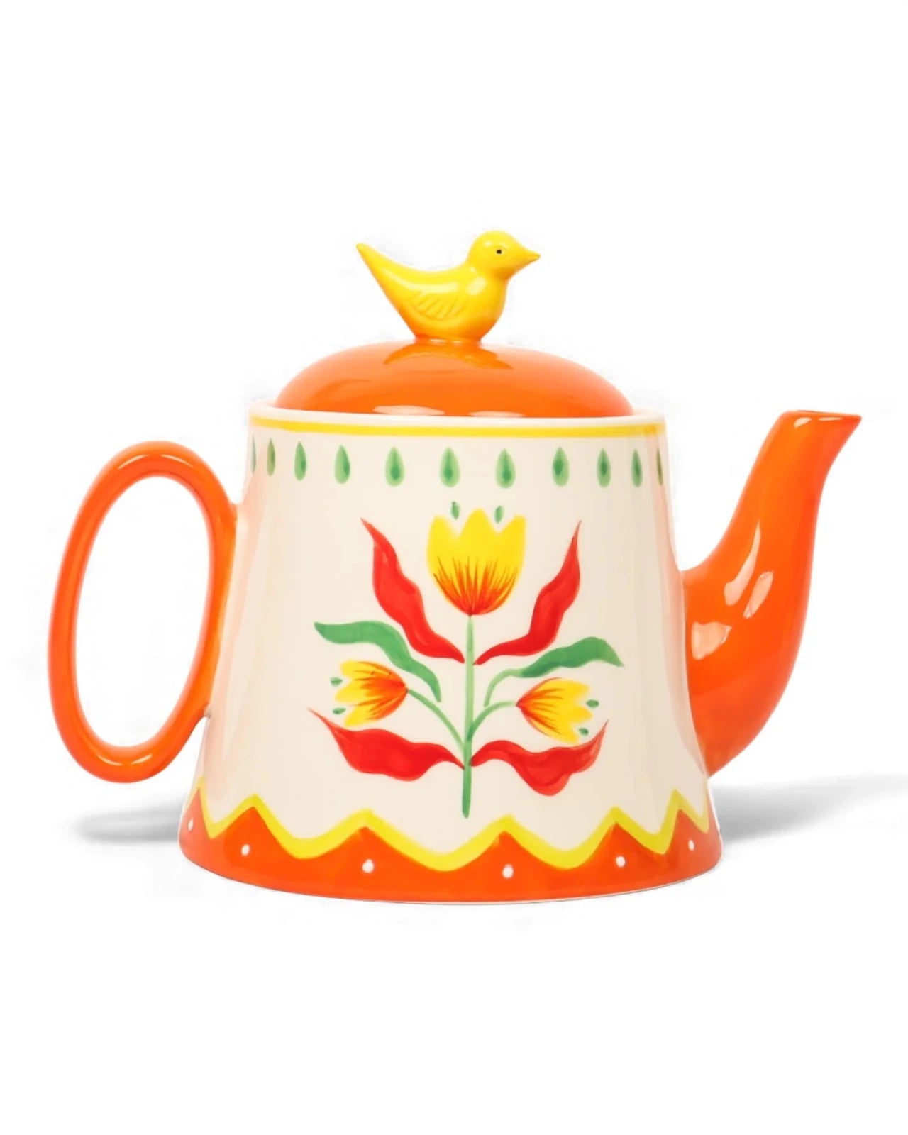 Hand Painted Stoneware Teapot 1100ml - Mu Shop