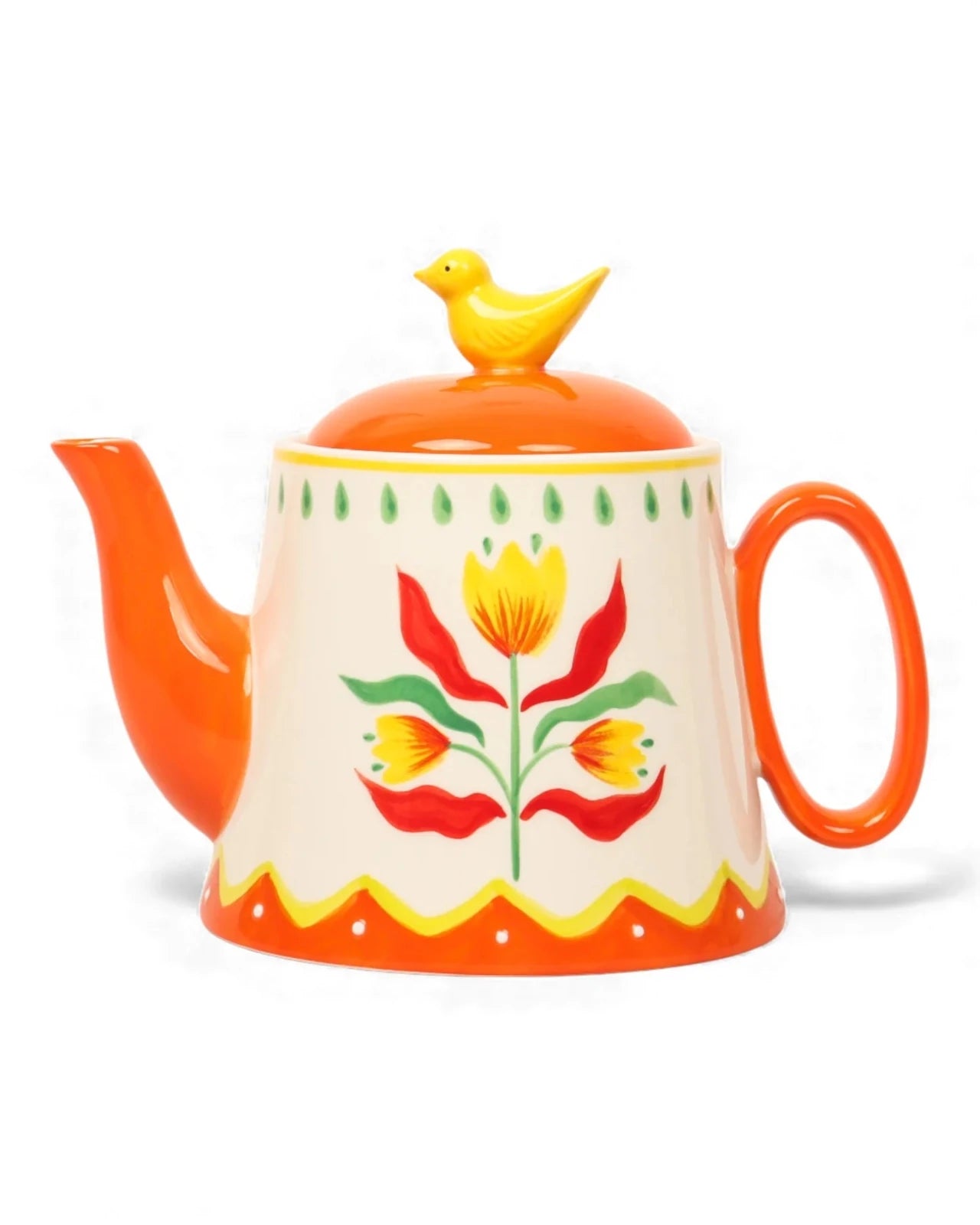 Hand Painted Stoneware Teapot 1100ml - Mu Shop
