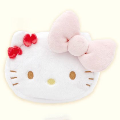 Hello Kitty KT50th Plush Face Pouch - Mu Shop