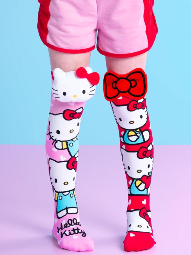 HELLO KITTY Pink/Red SOCKS Age 3 - 5 - Mu Shop