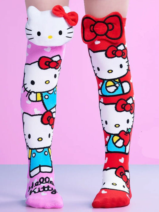 HELLO KITTY Pink/Red SOCKS Age 3 - 5 - Mu Shop