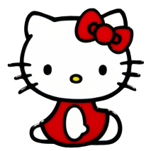 Hello Kitty - Sitting Dress Pin - Mu Shop