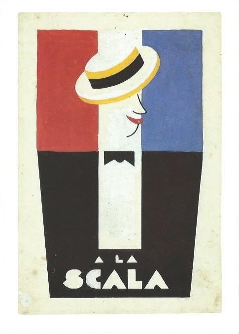 HERGE: A LA SCALA, 1934 - carte postale - Mu Shop