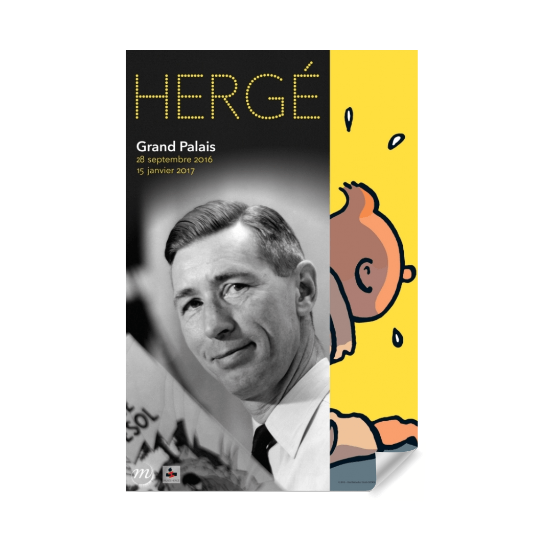 Hergé Exhibition at the Grand Palais Poster (Minor Crease) - Mu Shop