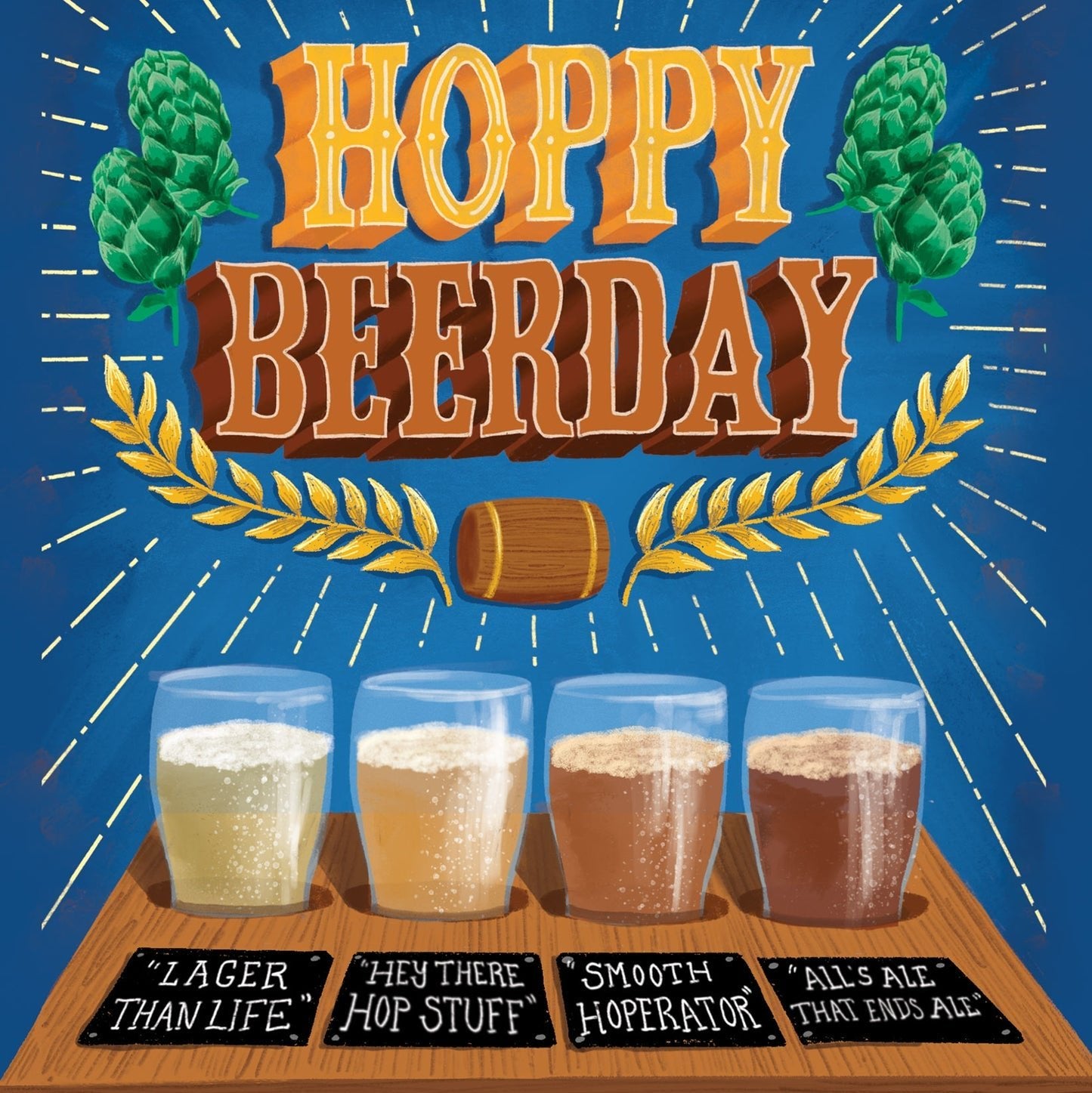 Hoppy Beerday Greeting Card - Mu Shop