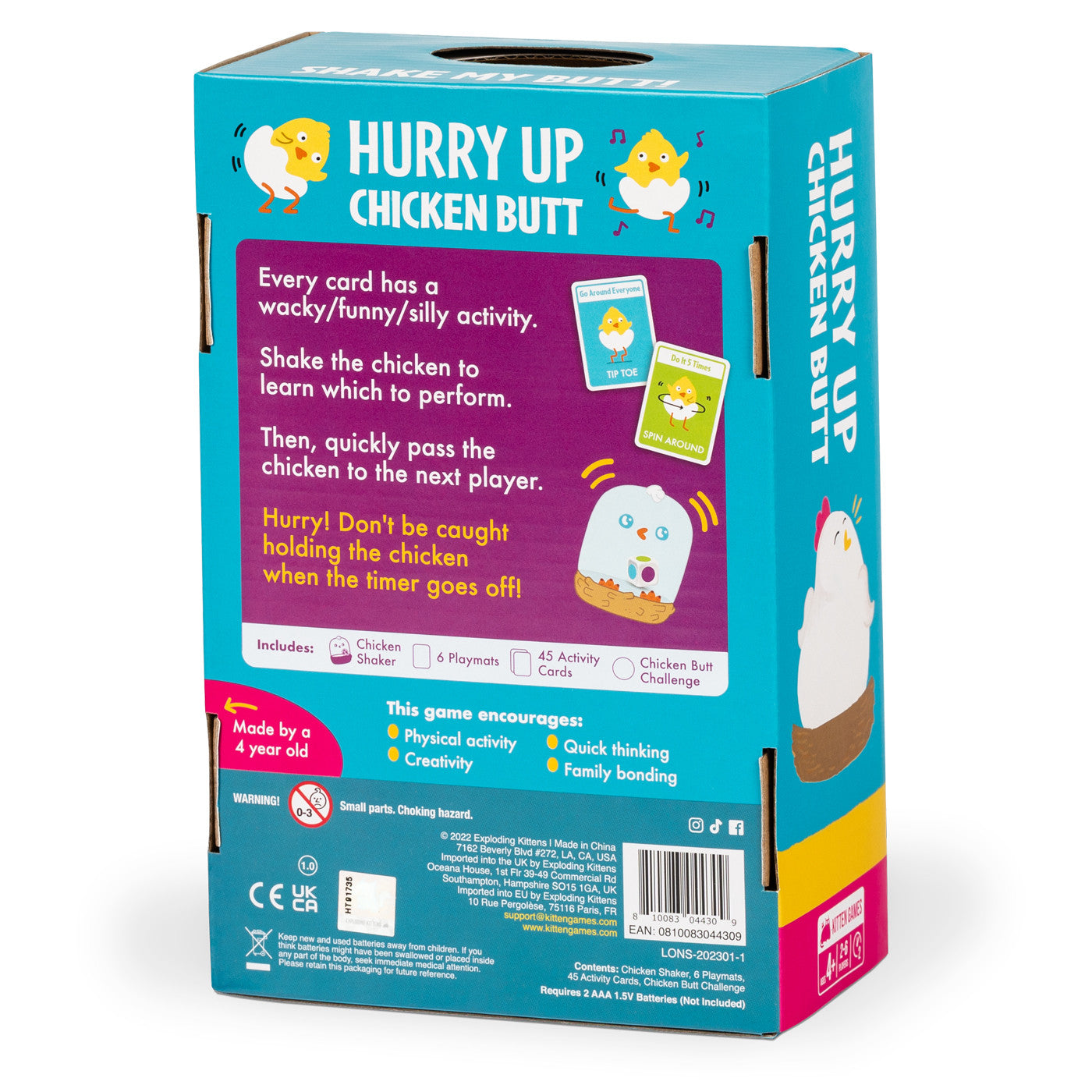 Hurry Up Chicken Butt Card Game