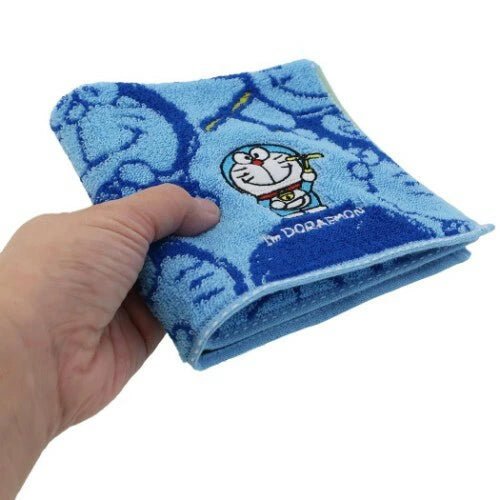 I'm Doraemon Blue Handkerchief Towel - Mu Shop