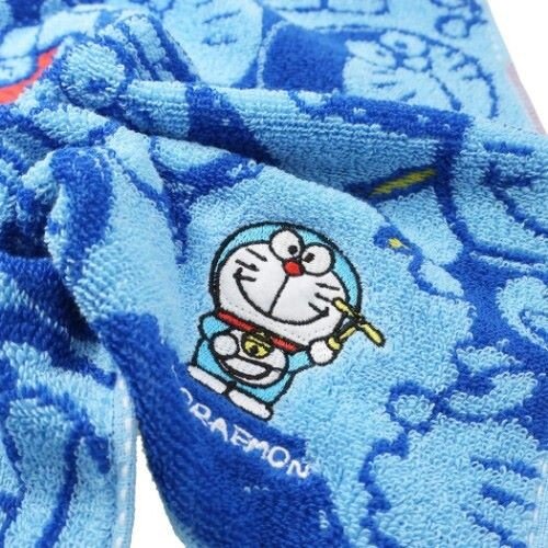 I'm Doraemon Blue Handkerchief Towel - Mu Shop