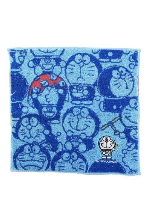 I'm Doraemon Blue Handkerchief Towel - Mu Shop