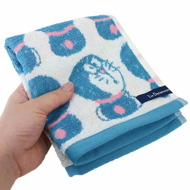 I'm Doraemon Sitting Handkerchief Towel - Mu Shop