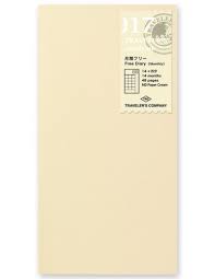 Card File 017 Traveler's Notebook Refill Monthly Diary