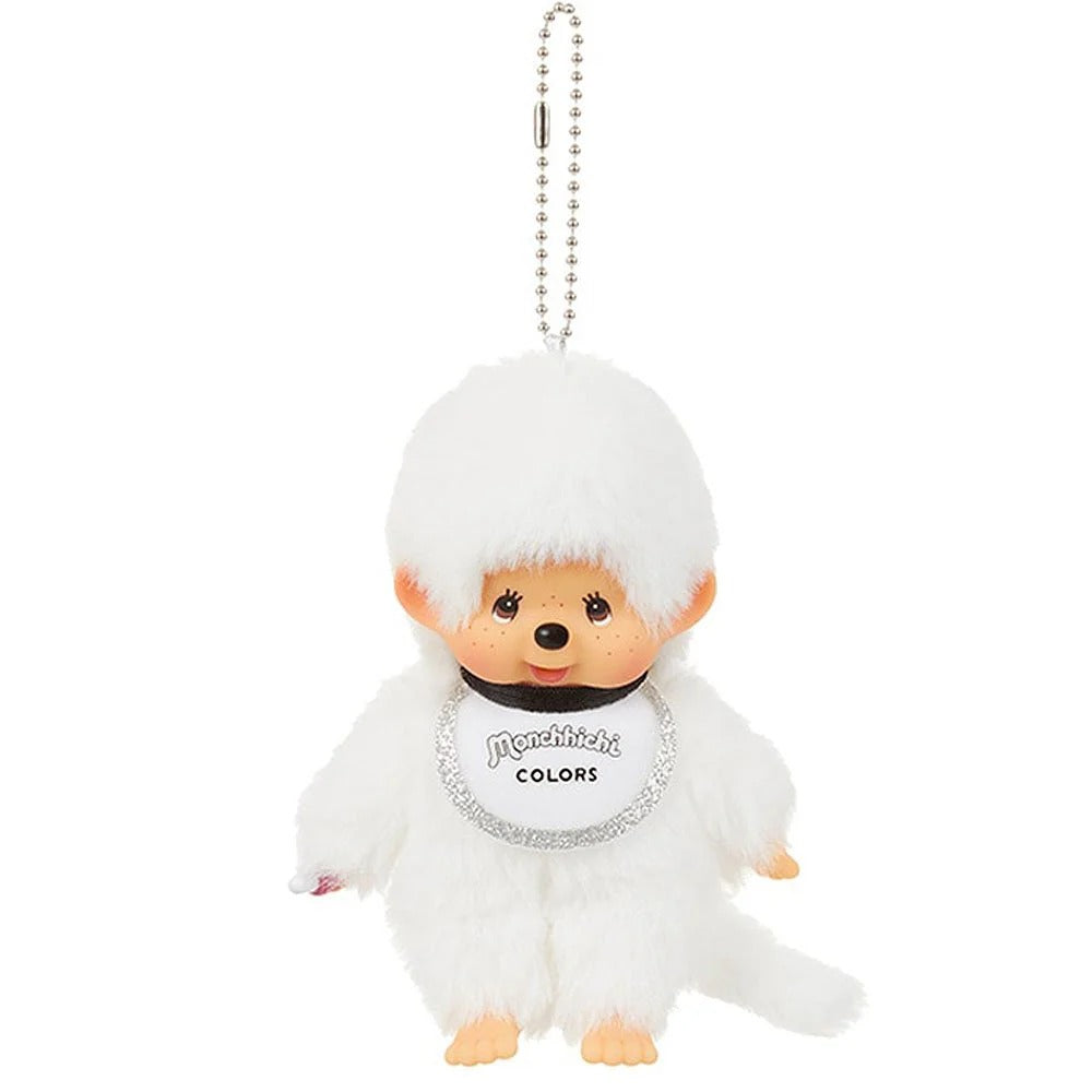 Monchhichi Colors Beanie White Plush Keychain - 13.5 cm - product view 2