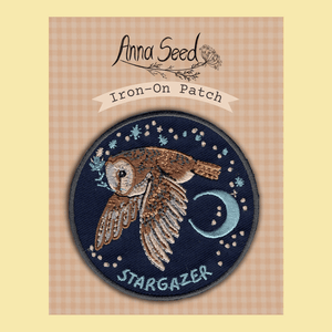 Iron - On Patch - Stargazer - Cute fabric patch - Mu Shop