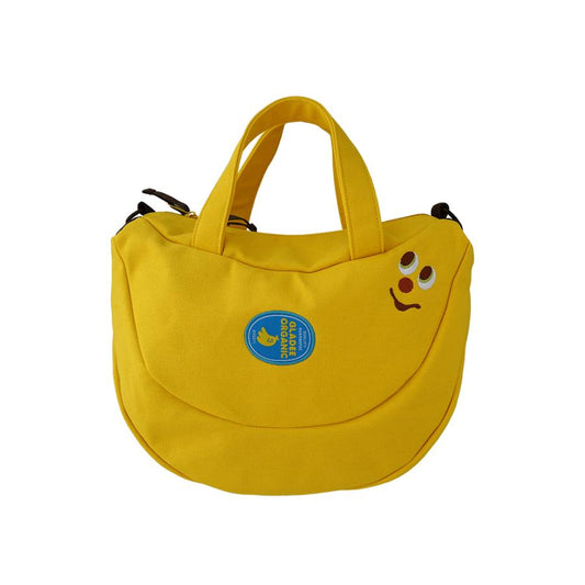 Gladee Fresh Banana Canvas Tote Shoulder Bag - Large