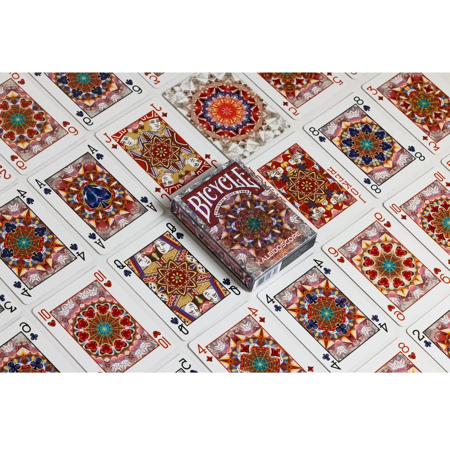 Kaleidoscope Red Bicycle Playing Cards - Mu Shop