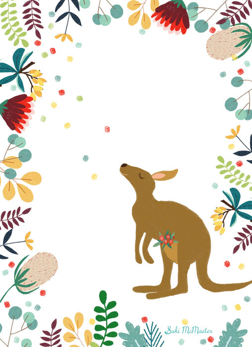 Kangaroo Postcard - Suki McMaster