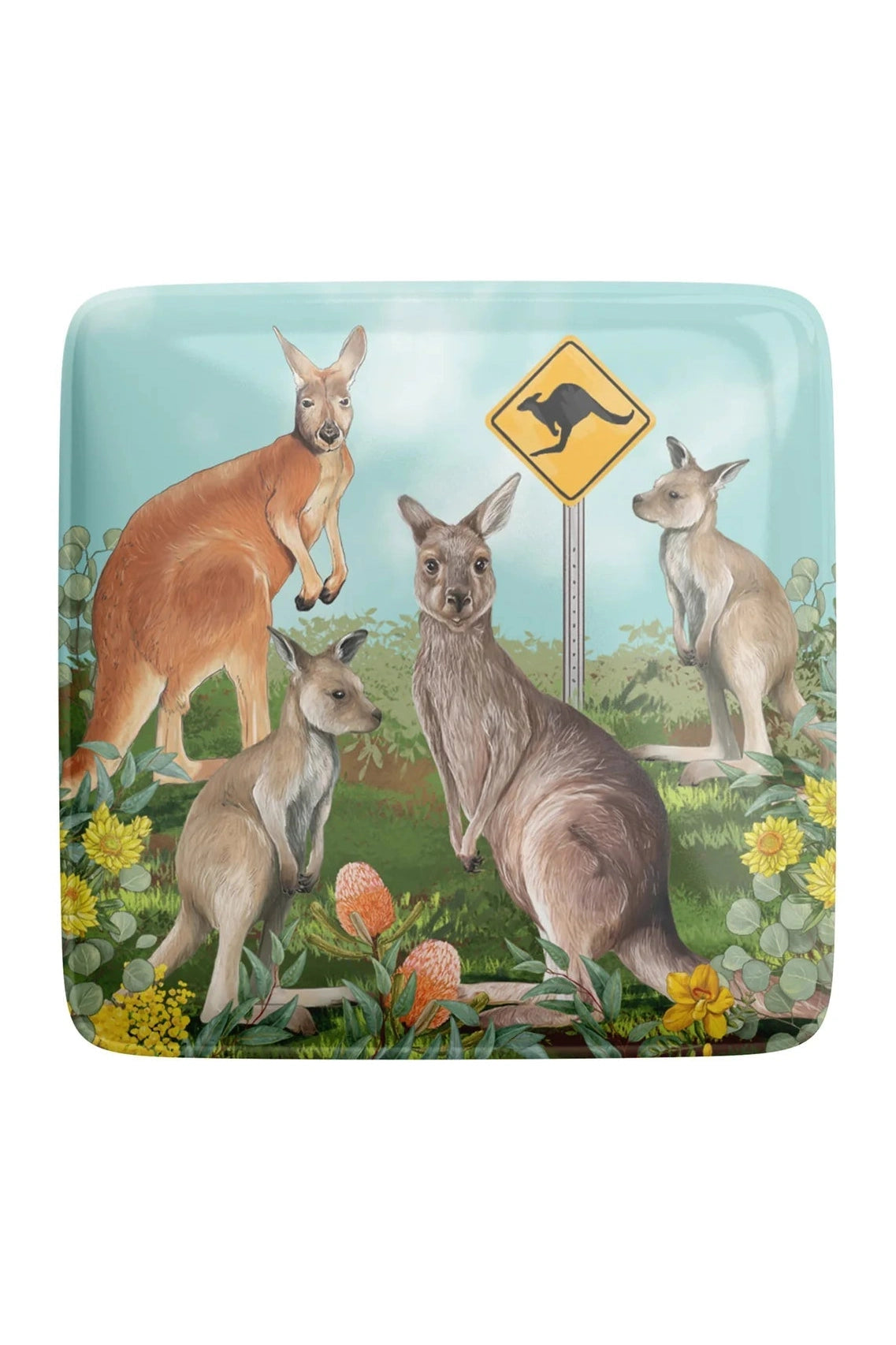 Kangaroos In The Wild Fridge Magnet - Mu Shop