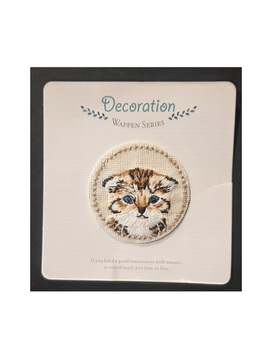 Kitten Embroidered Iron - On Patch - Mu Shop
