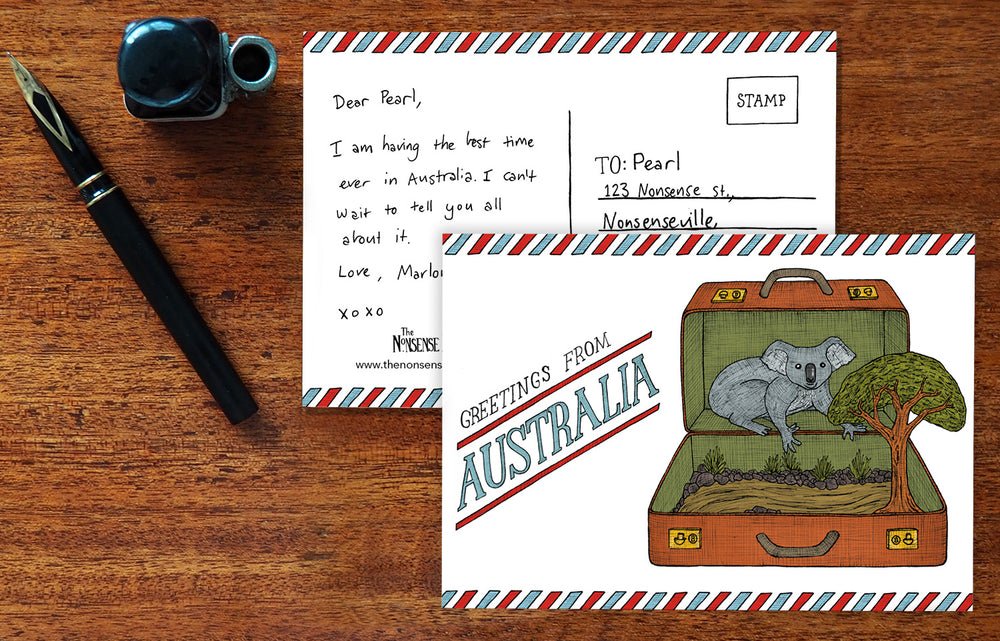 Koala Suitcase - Australian Postcard - Mu Shop