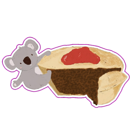 Koala & Meat Pie Magnet - Suki McMaster