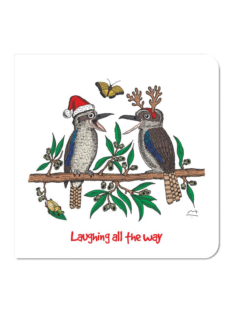 'Laughing all the way' Christmas Card - Mu Shop