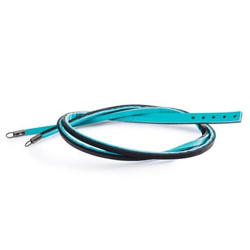 Leather Bracelet Cyan/Key 36cm - Mu Shop