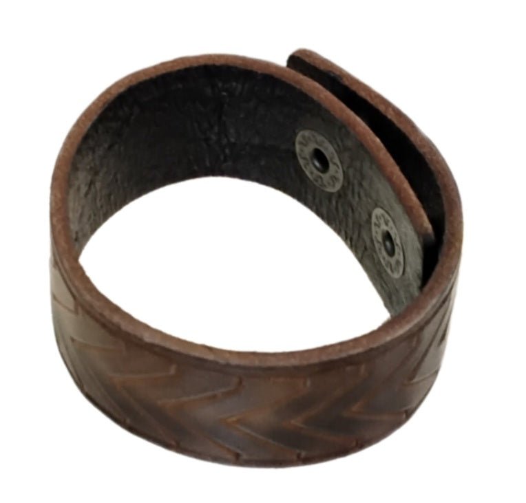 Leather Bracelet Strap - Brown - Mu Shop