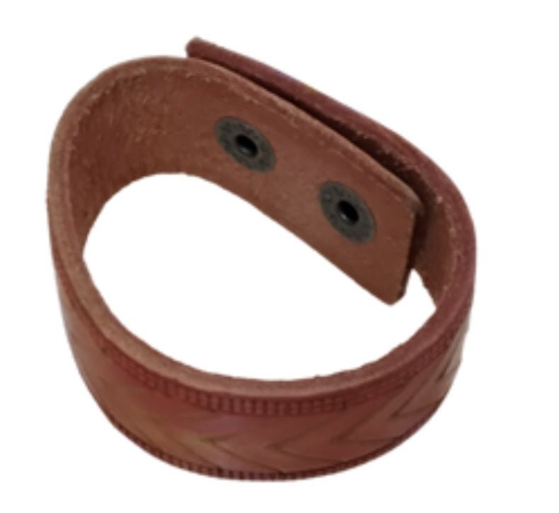 Leather Bracelet Strap - Red - Mu Shop
