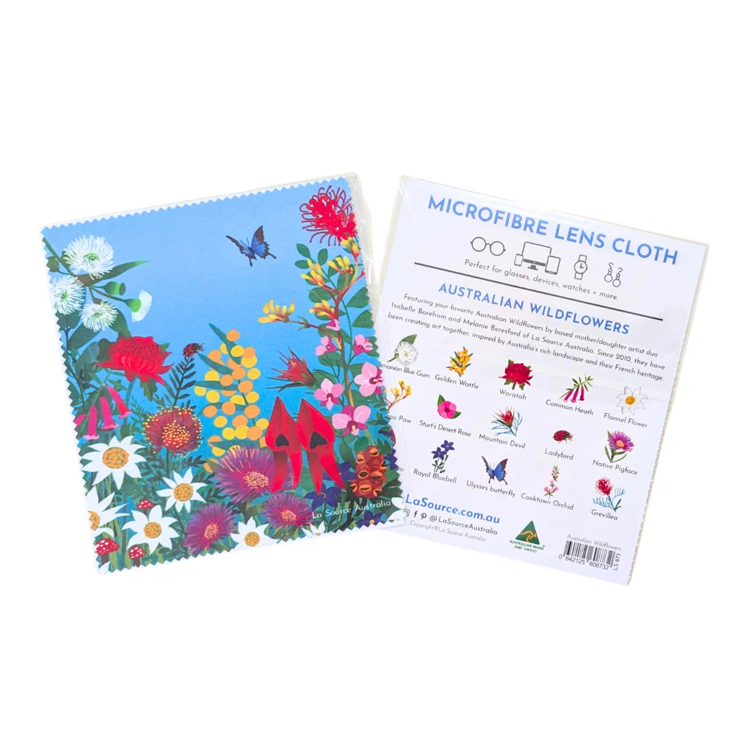 Australian Wildflowers Microfibre Lens Cloth