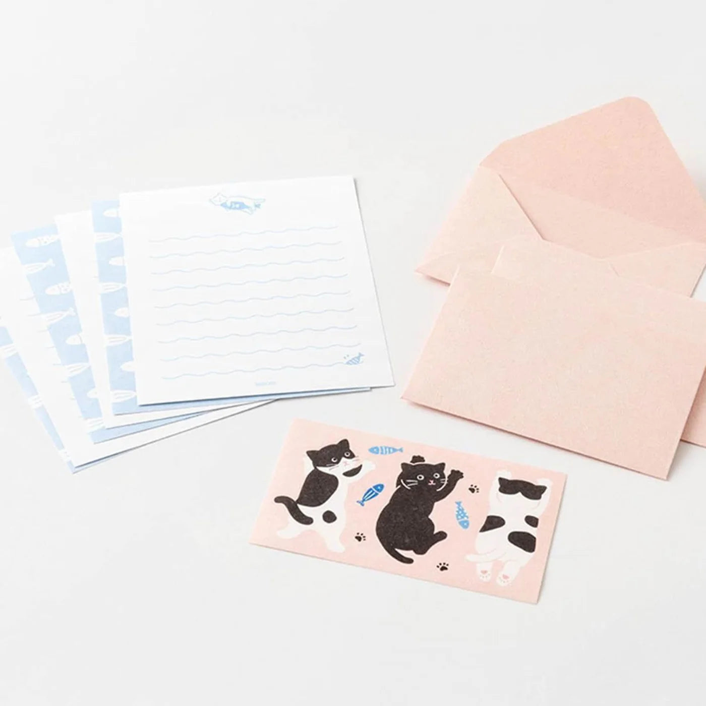 Message Letter and Sticker Set Cat