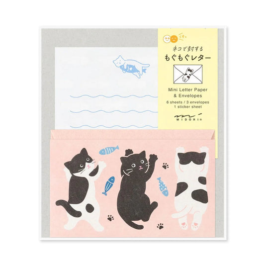 Message Letter and Sticker Set Cat