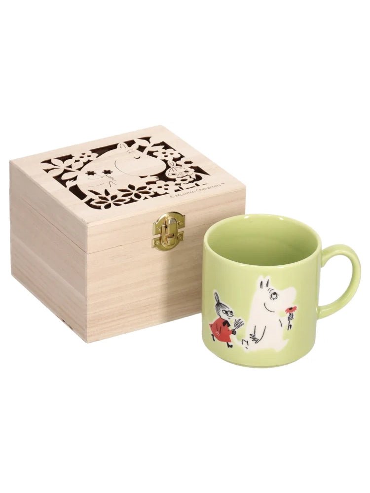 Little My Green Mug with Wooden Box 380ml - Mu Shop