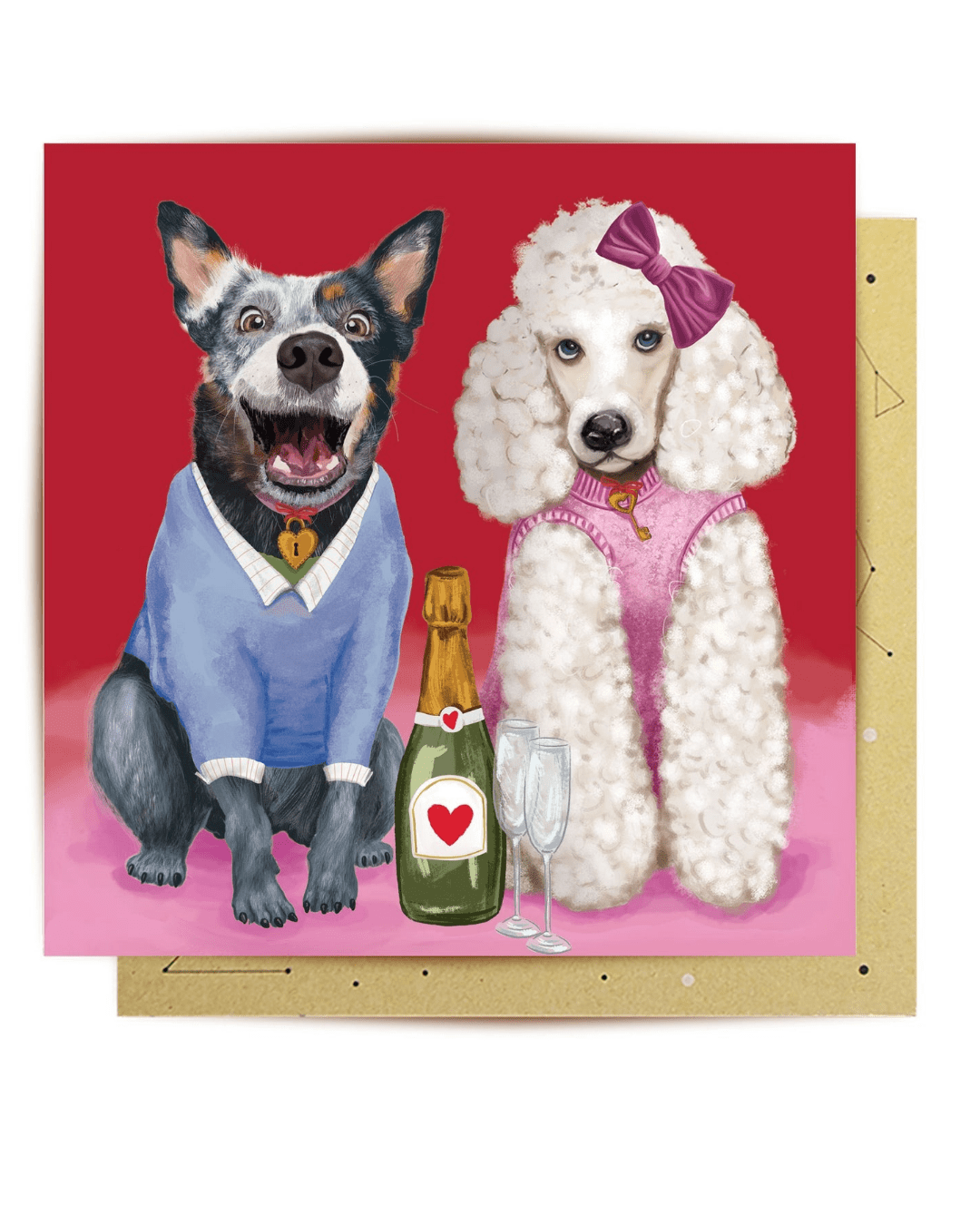 Lock & Key Valentine greeting card - Mu Shop