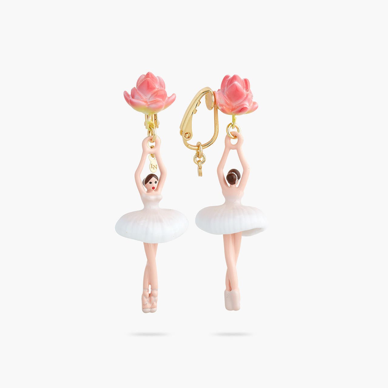 LOTUS FLOWER BALLERINA EARRINGS - Mu Shop