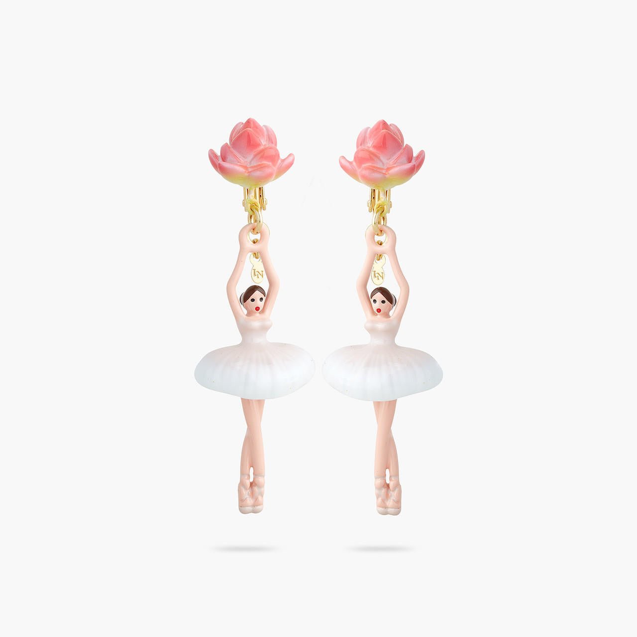 LOTUS FLOWER BALLERINA EARRINGS - Mu Shop