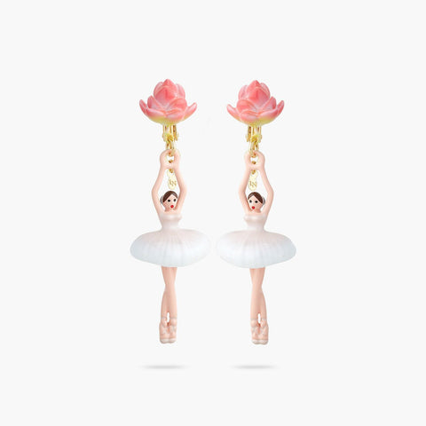 LOTUS FLOWER BALLERINA EARRINGS - Mu Shop