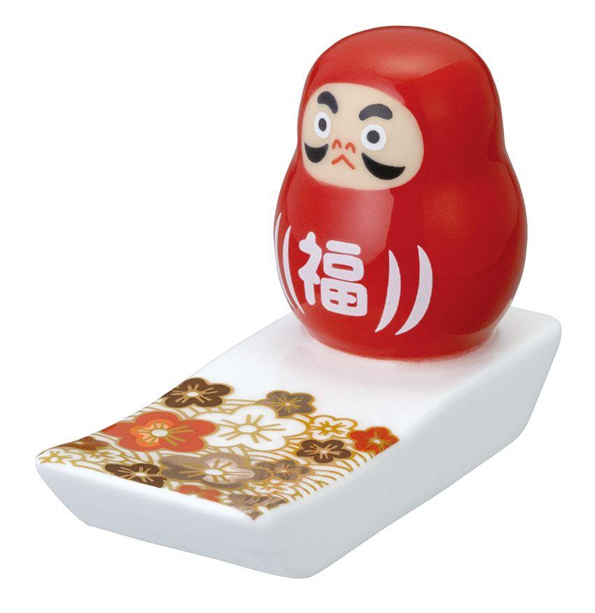 Lucky Daruma Chopstick Rest 6cm - Mu Shop