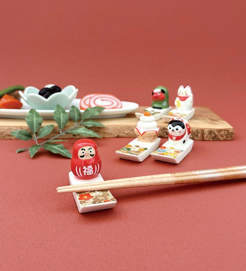 Lucky Daruma Chopstick Rest 6cm - Mu Shop