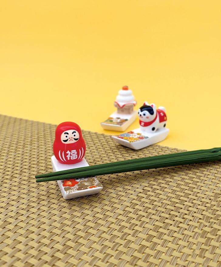 Lucky Daruma Chopstick Rest 6cm - Mu Shop
