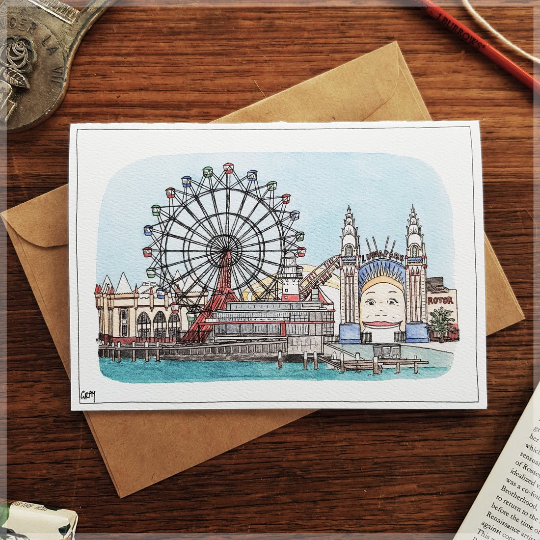 Luna Park - Greeting Card - Mu Shop